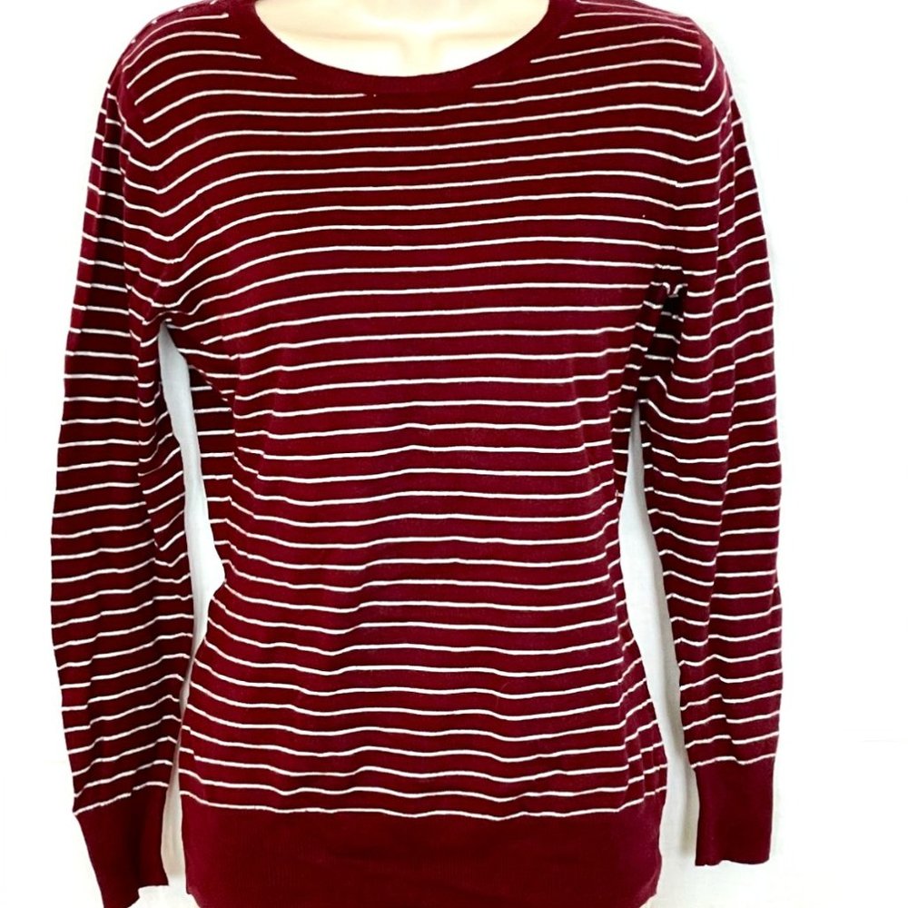 Cozy Crimson Striped Sweater